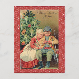 Alte Weihnachtspostkarte Feiertagspostkarte
