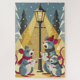 Alte Weihnachtssänger-Mäuse-Puzzle