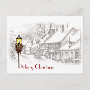 Alte Weihnachtsstadt-Postkarte Feiertagspostkarte