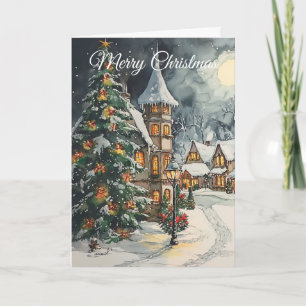Alte Weihnachtsstimmung Szene Feiertagskarte