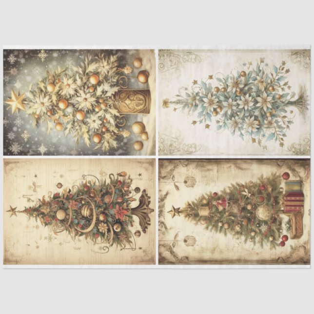 Alte Weihnachtszeit Seidenpapier (Vorderseite)