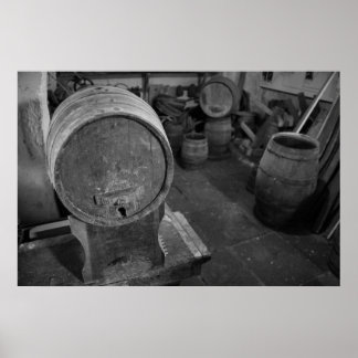Alte Weinfässer Poster