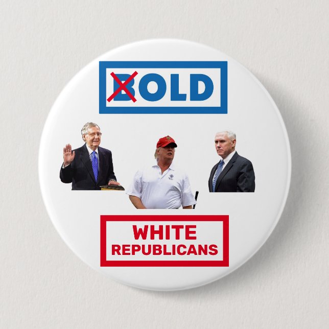 Alte weiße Republikaner Button (Vorderseite)