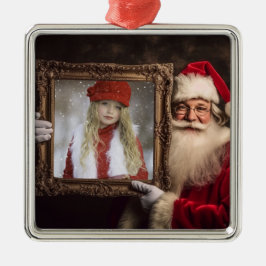 Alte Welt | Add-Your-Foto | Luxe Christmas Ornament Aus Metall