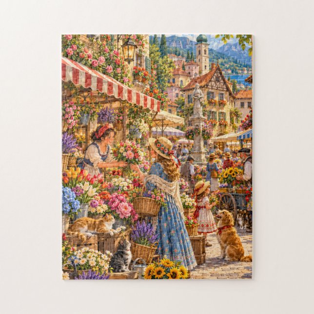 Alte-Welt-Blumenmarkt-Rätsel (Vertikal)