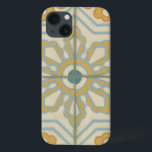 Alte Welt dekoratives Fliesenmuster iPhone 13 Hülle<br><div class="desc">Ein Chariklia Zarris Schaffen,  dieser alte Weltprint bietet ein dekoratives Fliesenmuster mit blau und gold auf beige Hintergrund. Ich würde ein großartiges Geschenk für Fans von Blume und Pastelldrucken machen!</div>