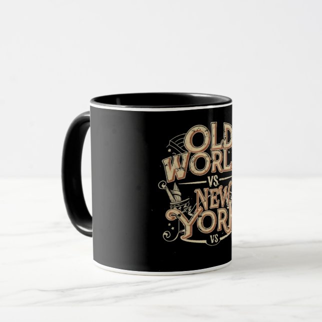 Alte Welt gegen neue Jugend Tasse (Vorderseite Links)