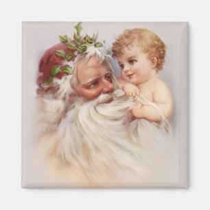 Alte Welt - Santa und Cherub Magnet