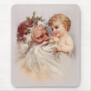 Alte Welt - Santa und Cherub Mousepad