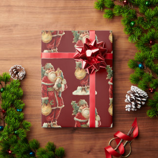 Alte Welt Santa Vintage Weihnachten Urlaub Geschenkpapier