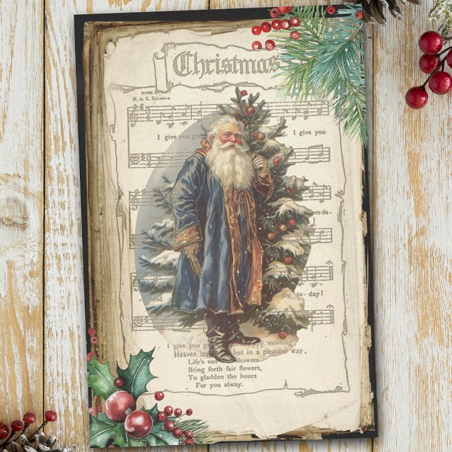 Alte Welt Vater Weihnachten & Notenartikel Dekoupa Seidenpapier (Von Creator hochgeladen)