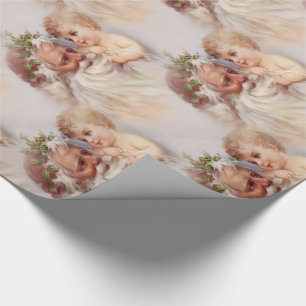 Alte Welt viktorianischer Weihnachtsmann und Cheru Geschenkpapier