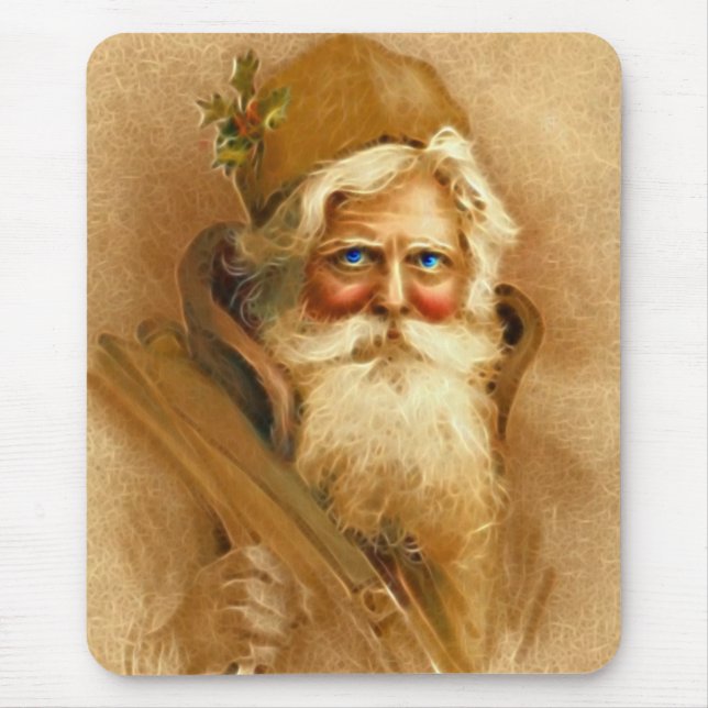Alte Welt Weihnachtsmann, Vintages viktorianisches Mousepad (Vorne)
