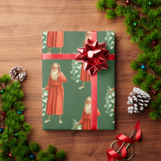 Alte Welt Weihnachtsmann Weihnachten Weihnachtsfei Geschenkpapier