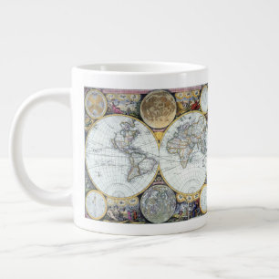 Alte Weltkarte, Atlas Maritimus von John Seller Jumbo-Tasse