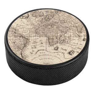 Alte Weltkarte Eishockey Puck