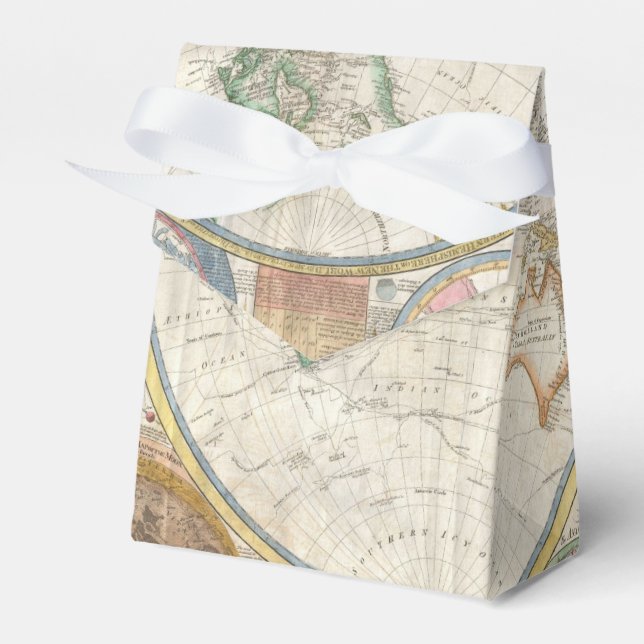 Alte Weltkarte Geschenkschachtel (Vorderseite)