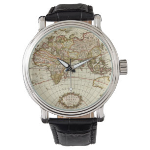 Alte Weltkarte von Frederick de Wit, c. 1680 Armbanduhr