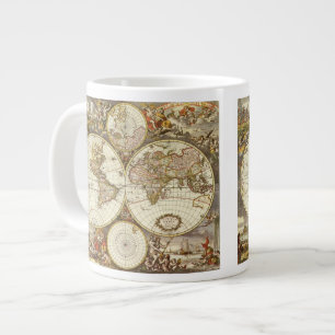 Alte Weltkarte von Frederick de Wit, um 1680 Jumbo-Tasse