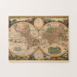 Alte Weltkarte von Nicolaas Visscher