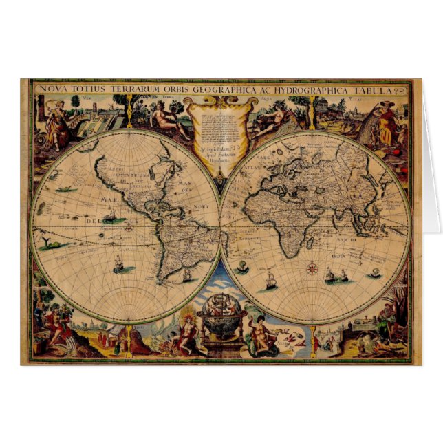 Alte Weltkarten (Vorderseite (Horizontal))