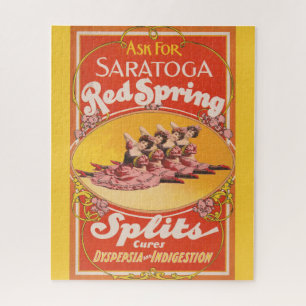 Alte Werbung für Saratoga Red Spring Splits