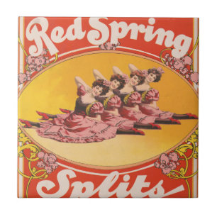 Alte Werbung für Saratoga Red Spring Splits Fliese