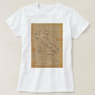 Alte Wetterkarte von Italien, Scilly und Sardinien T-Shirt