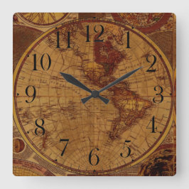 Alte World Map Antike Geschichte Designer Uhr
