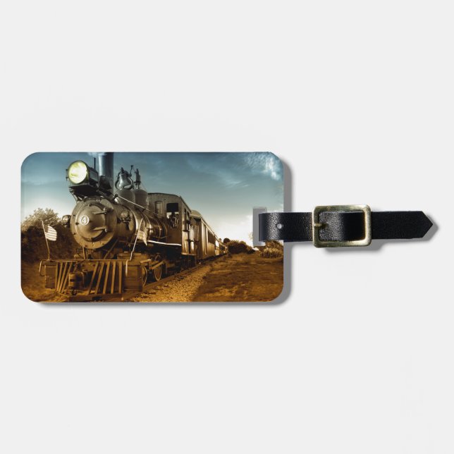 Alte Zeit-Eisenbahn Gepäckanhänger (Vorderseite horizontal)