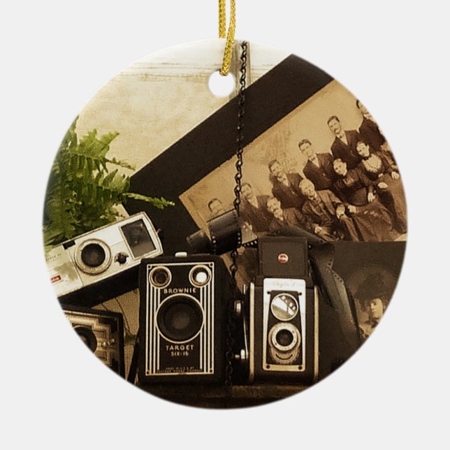 Alte Zeit-Fotografie Keramik Ornament (Vorne)