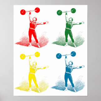 Alte Zeit starker Mann Poster