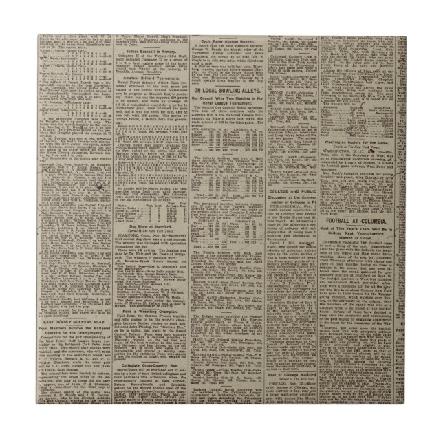 Alte Zeitung 1902 Fliese (Vorderseite)