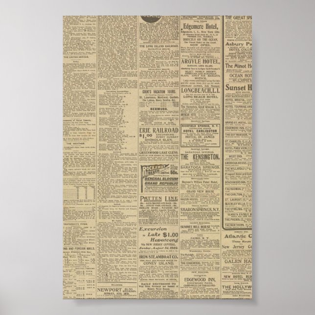 Alte Zeitung Poster (Vorne)
