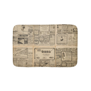 Alte Zeitung: Vintager Hintergrund. Badematte
