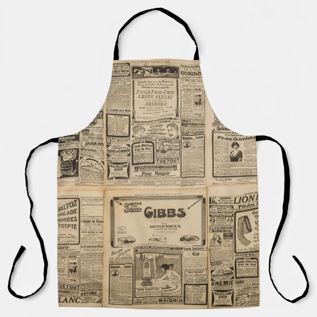 Alte Zeitung: Vintager Hintergrund. Schürze (Vorderseite)