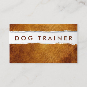 Alte zerrissene Papierhundetrainings-Visitenkarte Visitenkarte