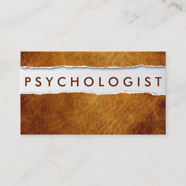 Alte zerrissene Papierpsychologe-Visitenkarte Visitenkarte (Vorderseite)
