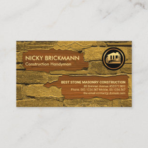 Alte Ziegelmauer New Timber Wood Handyman Visitenkarte