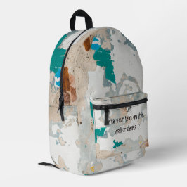 Alte Ziegelwand im Loft-Stil Bedruckter Rucksack