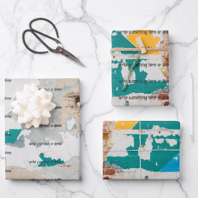 Alte Ziegelwand im Loft-Stil Geschenkpapier Set (Vorderseite)