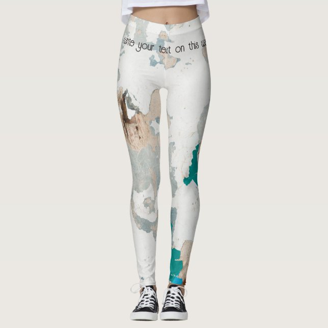 Alte Ziegelwand im Loft-Stil Leggings (Vorderseite)