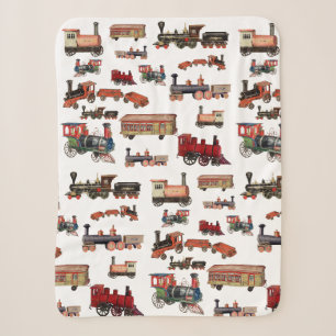 Alte Zugbahn Bunte Züge Muster Sherpadecke