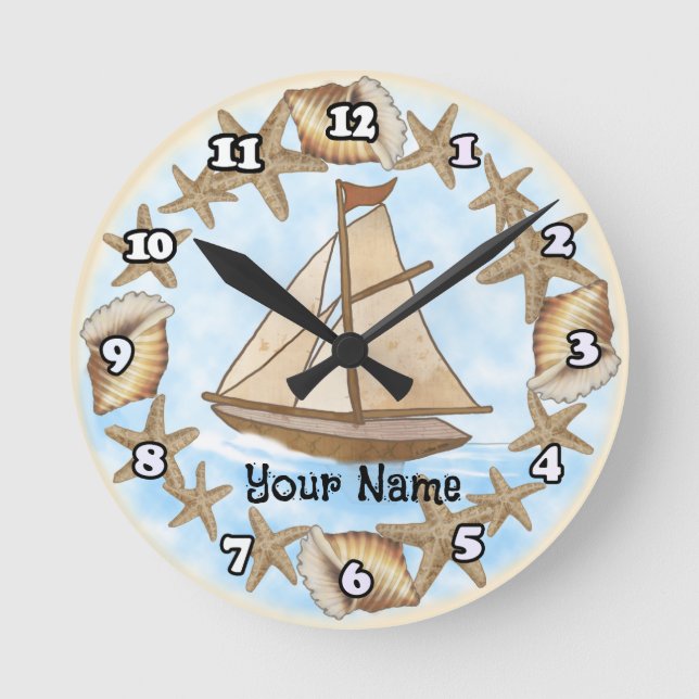 Alten Mariner Bootuhr Runde Wanduhr (Vorderseite)