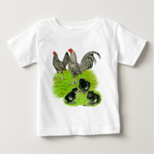Altenglische Barred-Bantam-Familie Baby T-shirt
