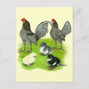 Altenglische Blue Game Familie Postkarte