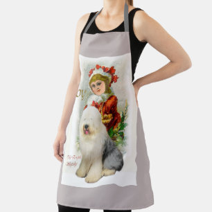 Altenglische Schäferhund-Weihnachtsgeschenke Schürze