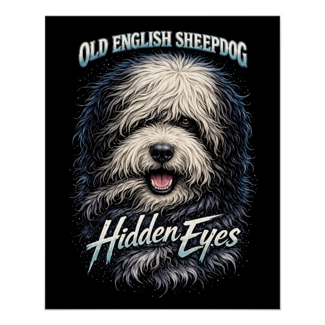 Altenglischer Schäferhund Poster (Vorderseite)