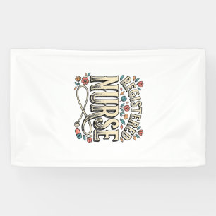 Altenpfleger-Blumen-Typografie-Shirt D Banner