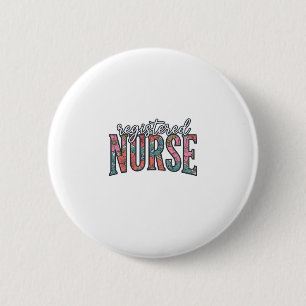 Altenpfleger-Blumen-Typografie-Shirt D Button